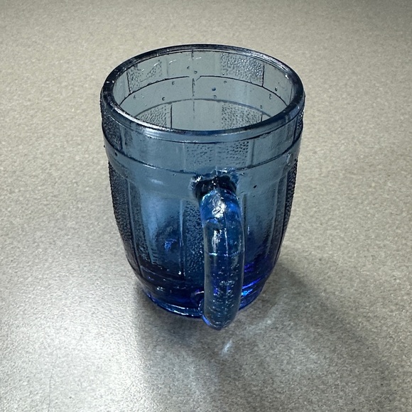 Deep Blue Glass Mug/ toothpick holder/ shotglass - Picture 2 of 10